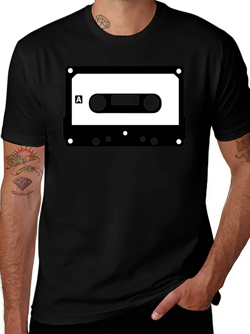 Retro Cassette Tape Graphic Tee - Classic Audio Cool product image 1