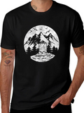 Mountain Graphic Black T-Shirt Nature Design Tee product image 1
