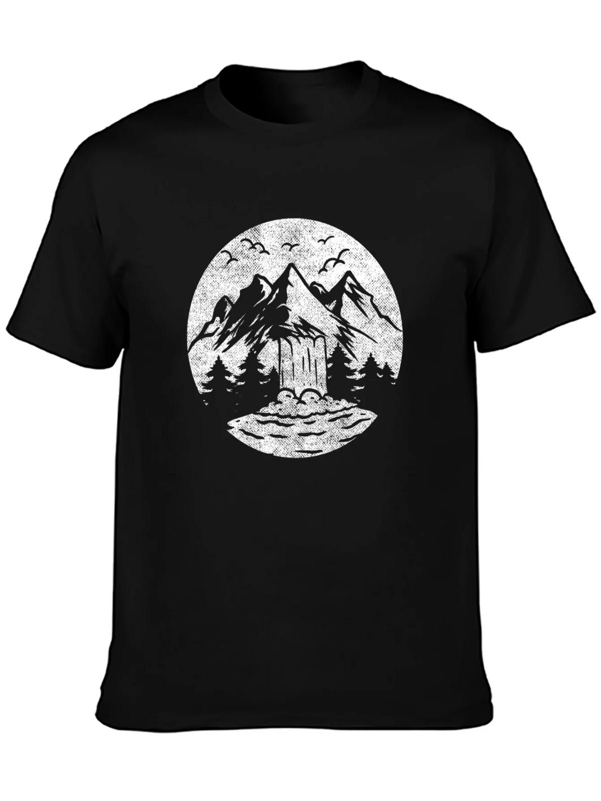 Mountain Graphic Black T-Shirt Nature Design Tee product image 3