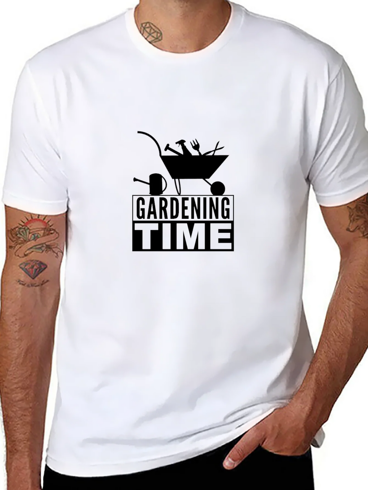 Gardening Time Black T-Shirt product image 7
