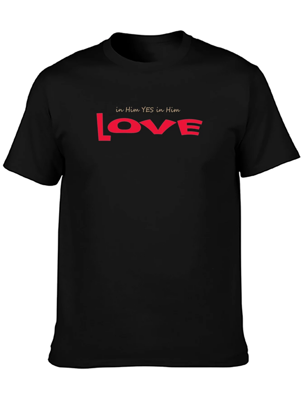 Love T-Shirt - in Him YES in Red product image 3