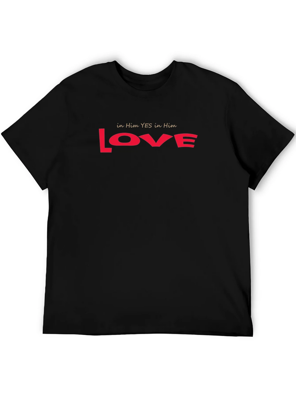 Love T-Shirt - in Him YES in Red product image 5