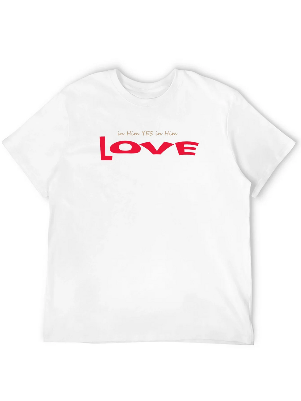 Love T-Shirt - in Him YES in Red product image 11