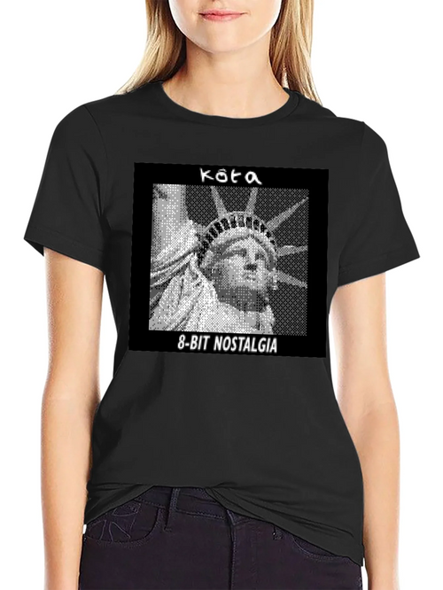 8-Bit Statue of Liberty Graphic Tee - Nostalgia T-Shirt product image 2