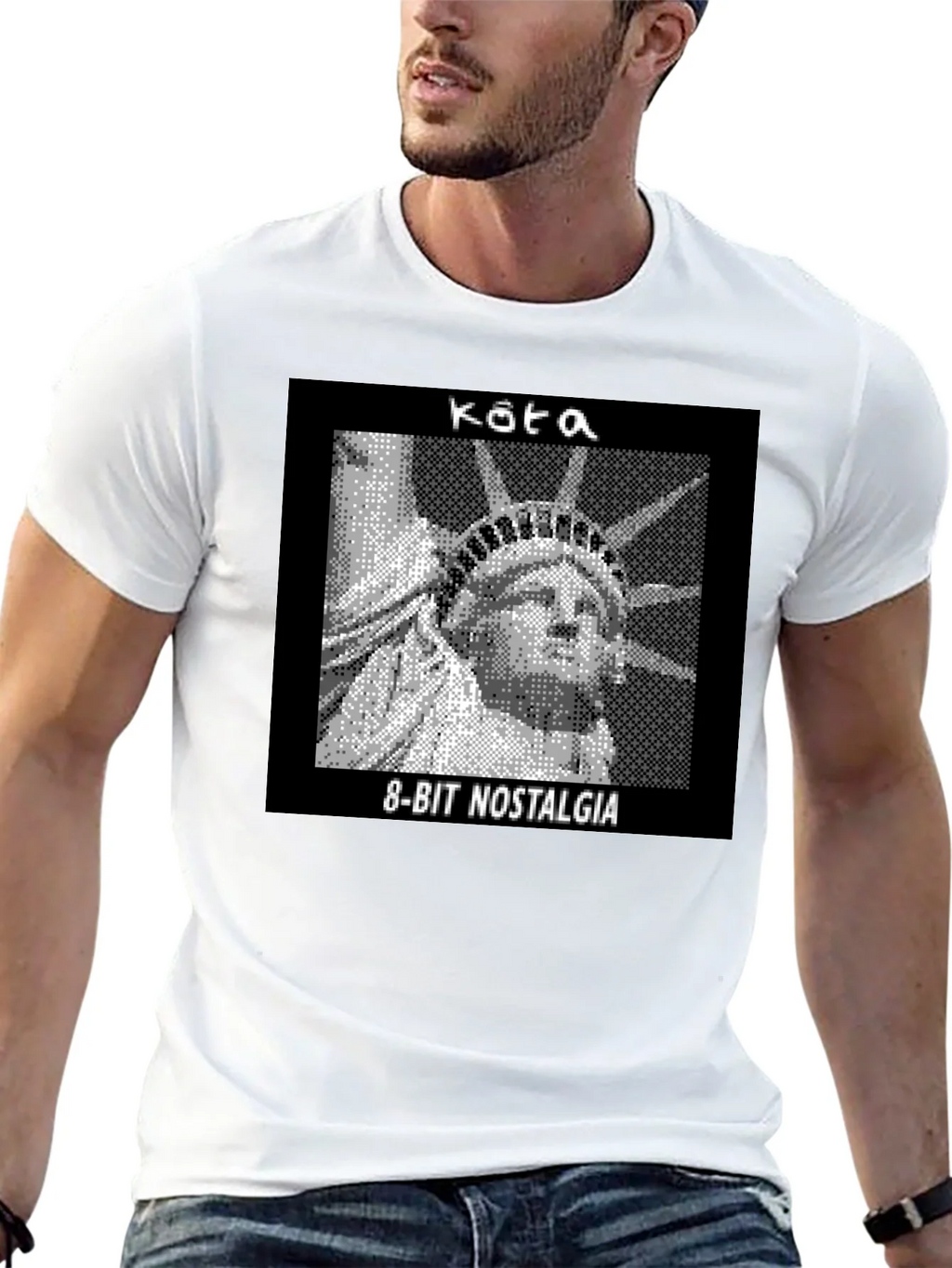 8-Bit Statue of Liberty Graphic Tee - Nostalgia T-Shirt product image 12