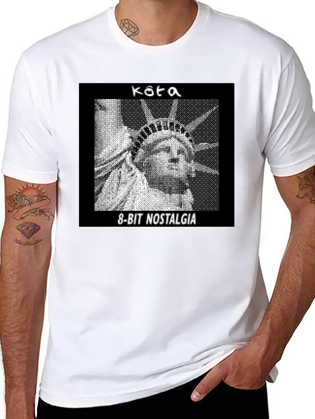 8-Bit Statue of Liberty Graphic Tee - Nostalgia T-Shirt product image 7