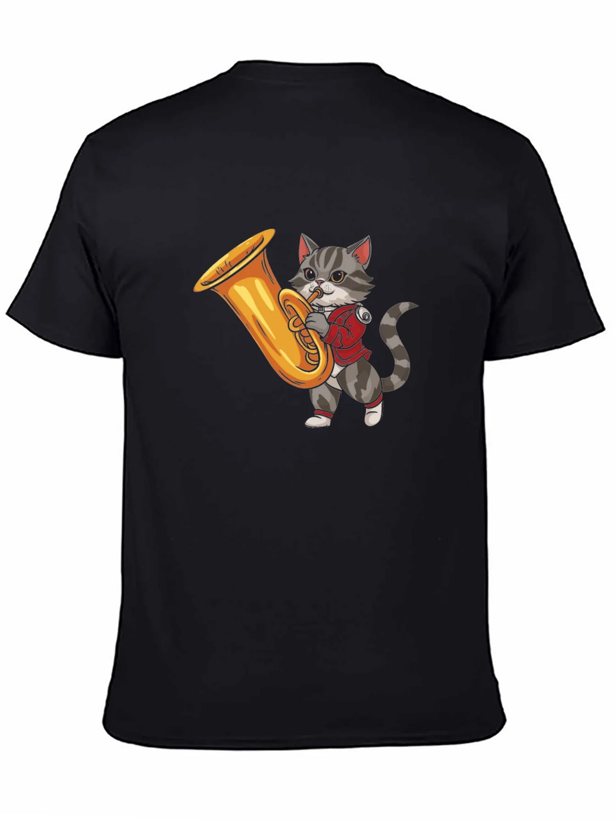 Cat Playing Tuba Graphic T-Shirt product image 3
