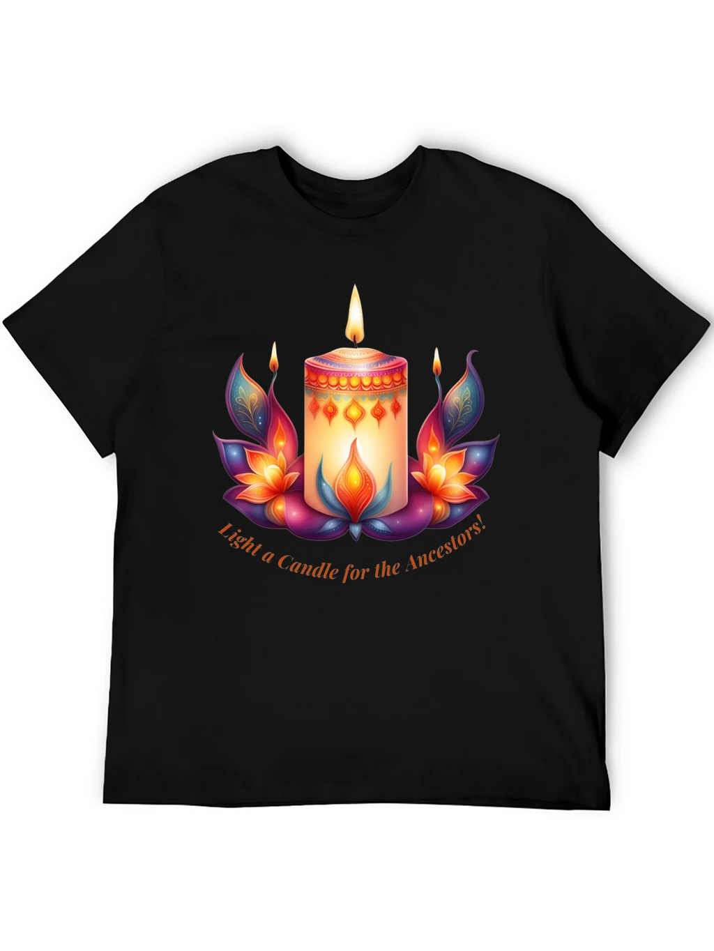 Ancestral Light T-Shirt - Candle & Lotus Design product image 5