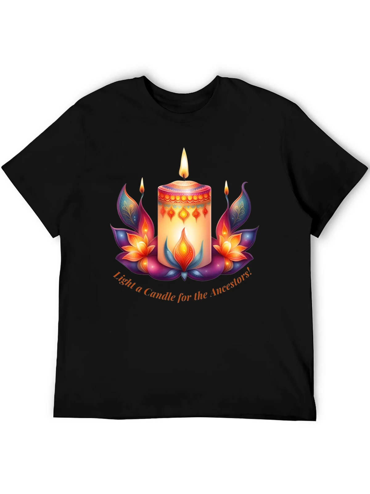 Ancestral Light T-Shirt - Candle & Lotus Design product image 5