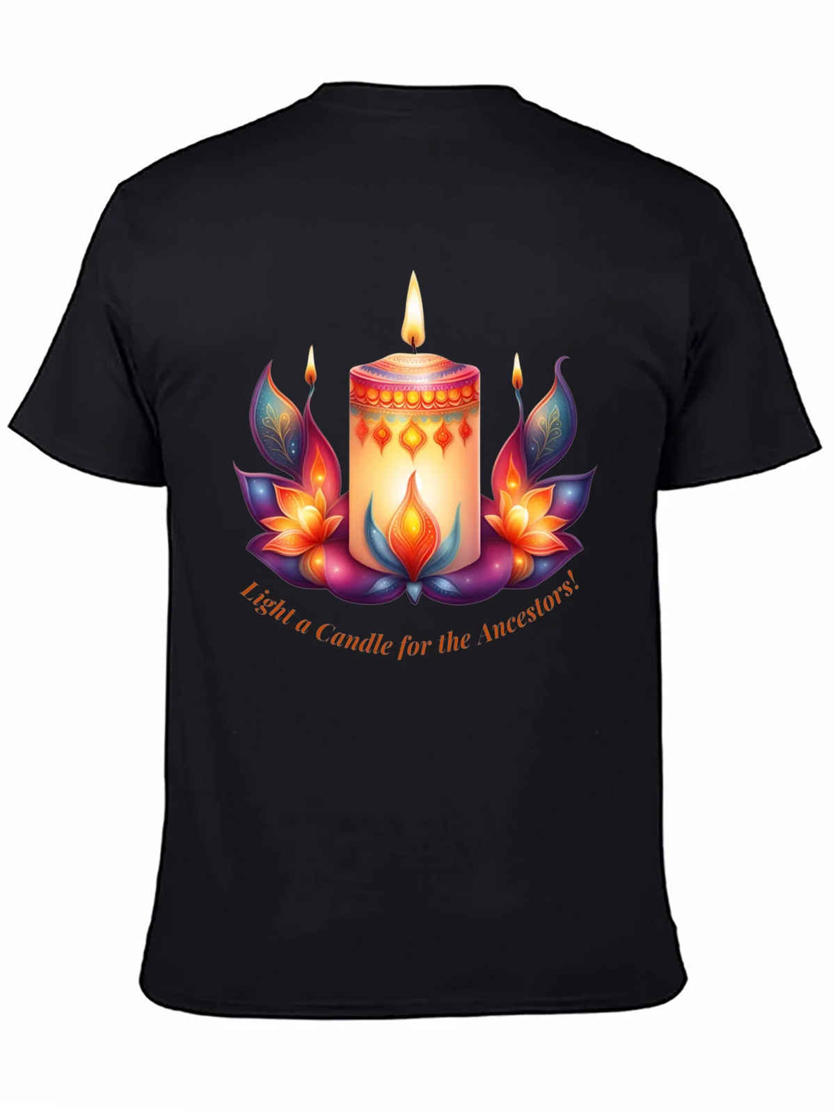 Ancestral Light T-Shirt - Candle & Lotus Design product image 4