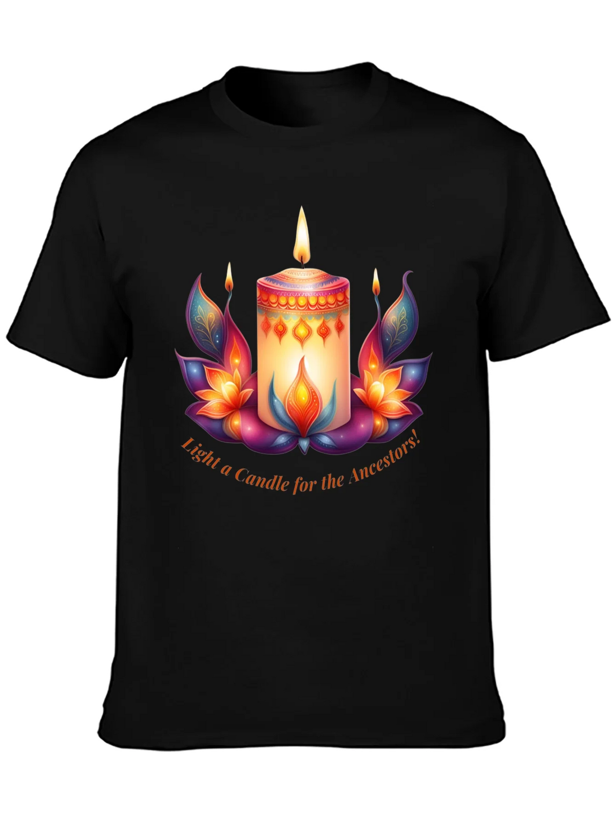 Ancestral Light T-Shirt - Candle & Lotus Design product image 3