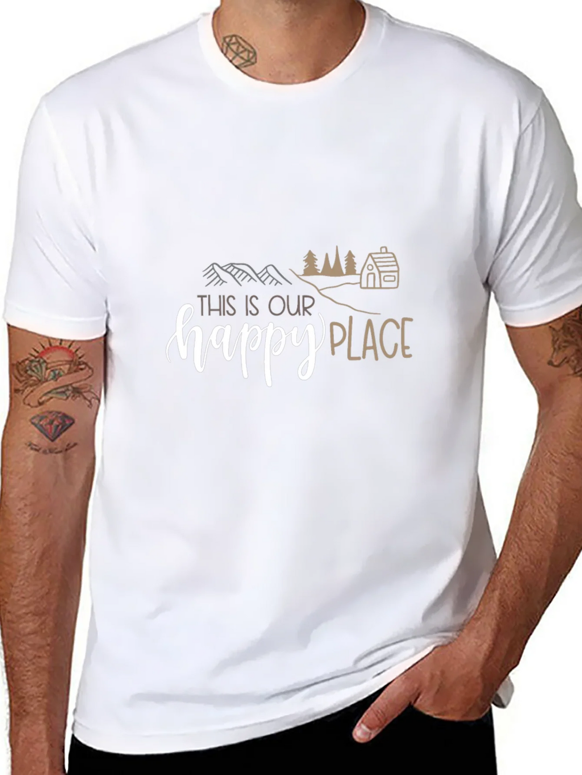 This Is Our Happy Place Graphic Tee - Black product image 7