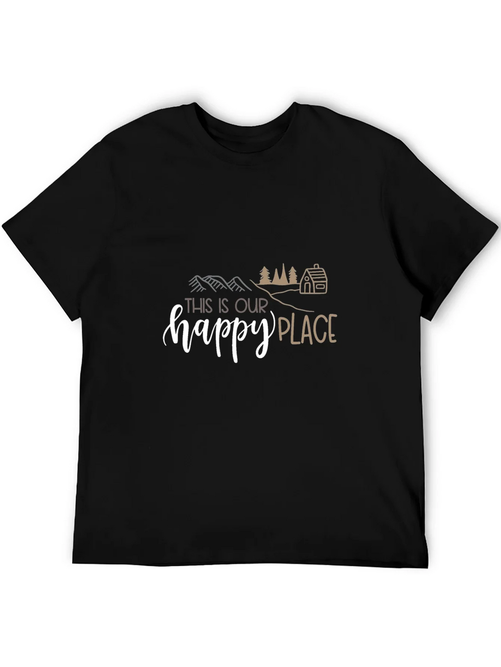 This Is Our Happy Place Graphic Tee - Black product image 5