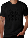 Abstract Black Pattern Tee - Modern Style product image 1