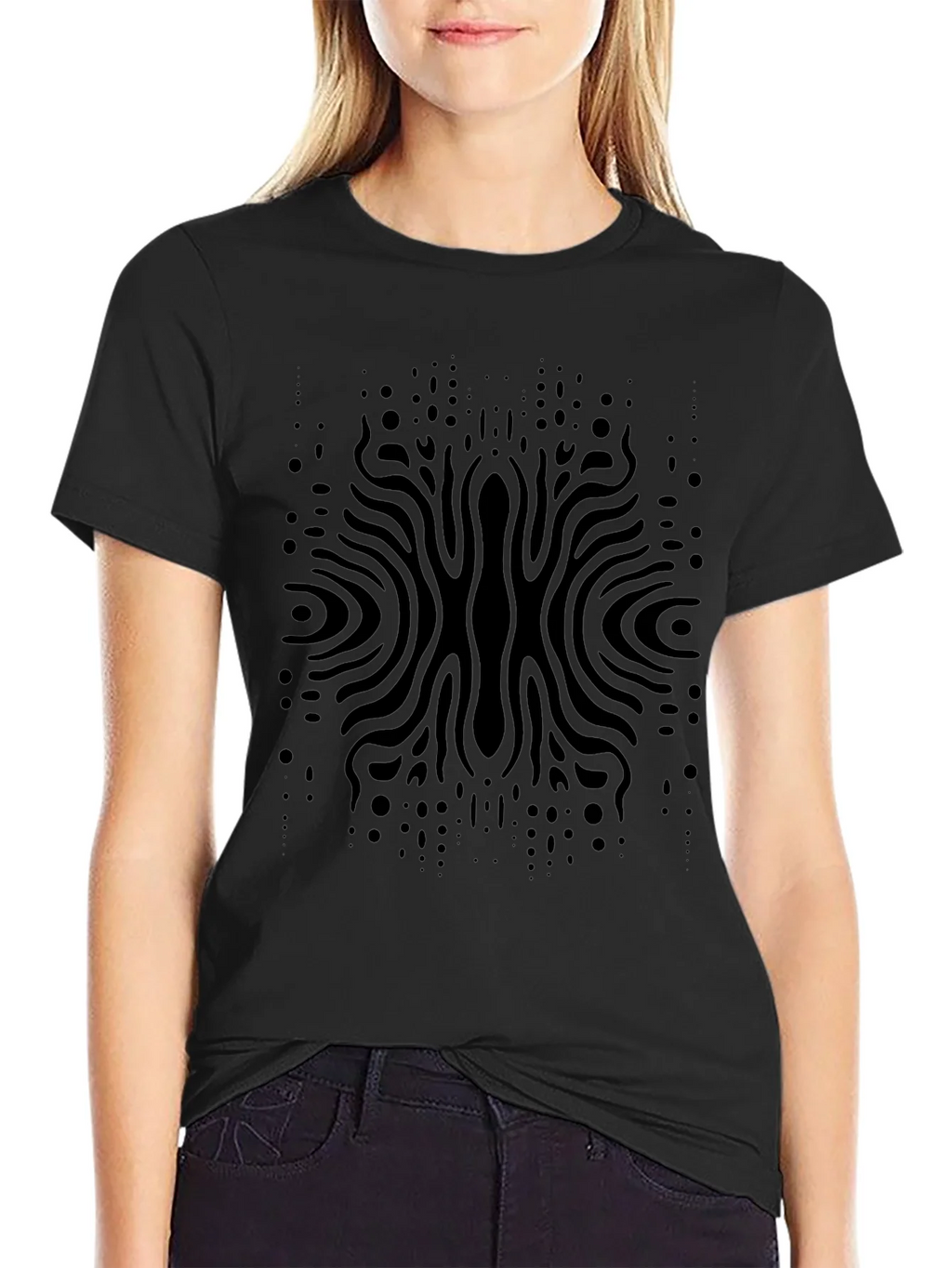 Abstract Black Pattern Tee - Modern Style product image 2