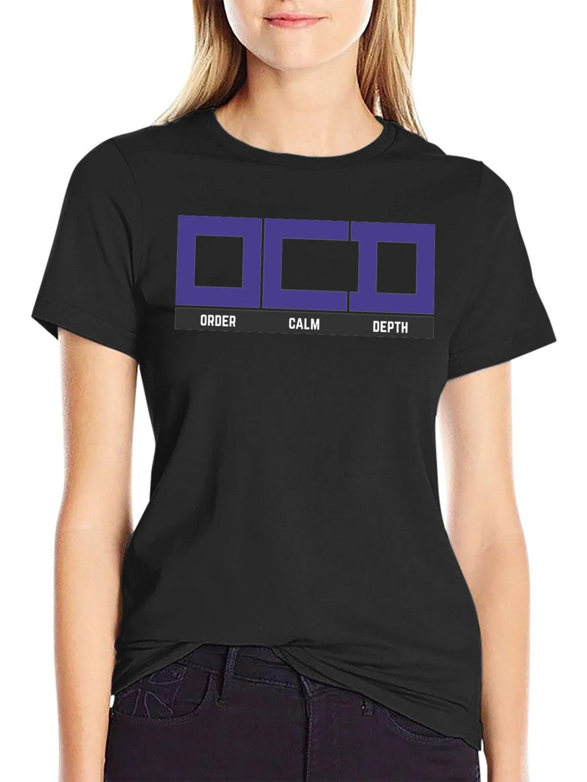 OCD Order Calm Depth Black T-Shirt product image 1