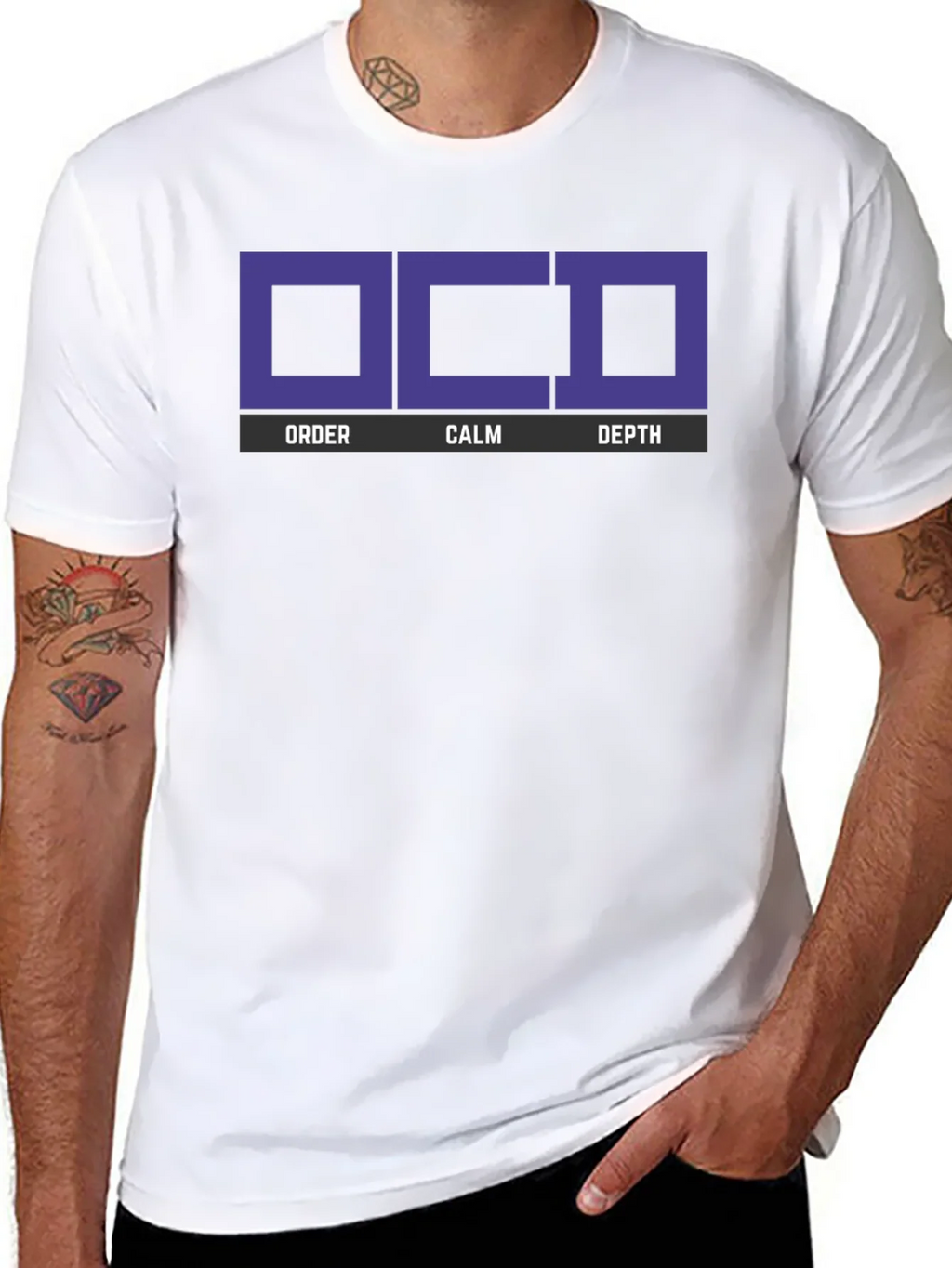 OCD Order Calm Depth Black T-Shirt product image 3