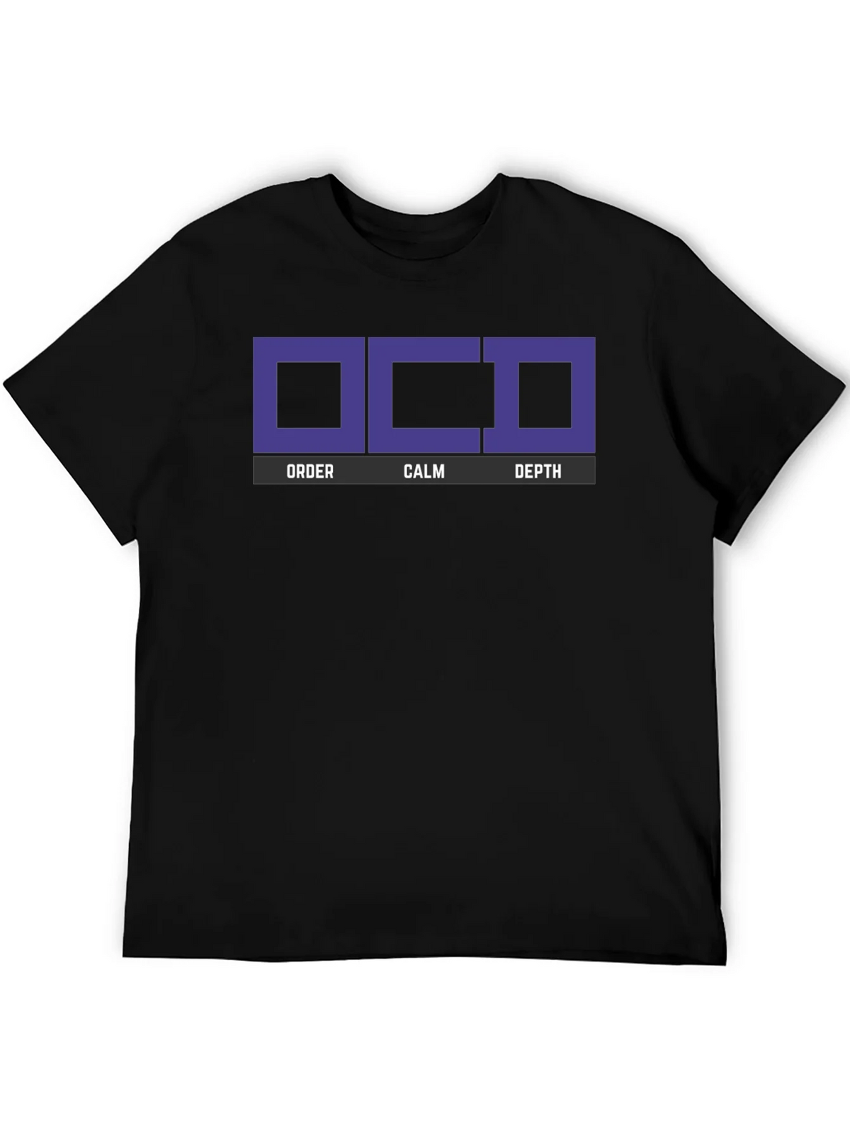 OCD Order Calm Depth Black T-Shirt product image 2