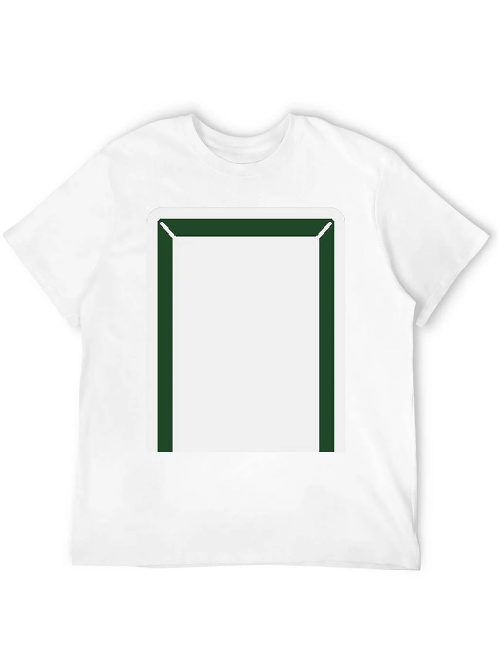 Minimalist Block T-Shirt - Black with Green & White Design product image 11
