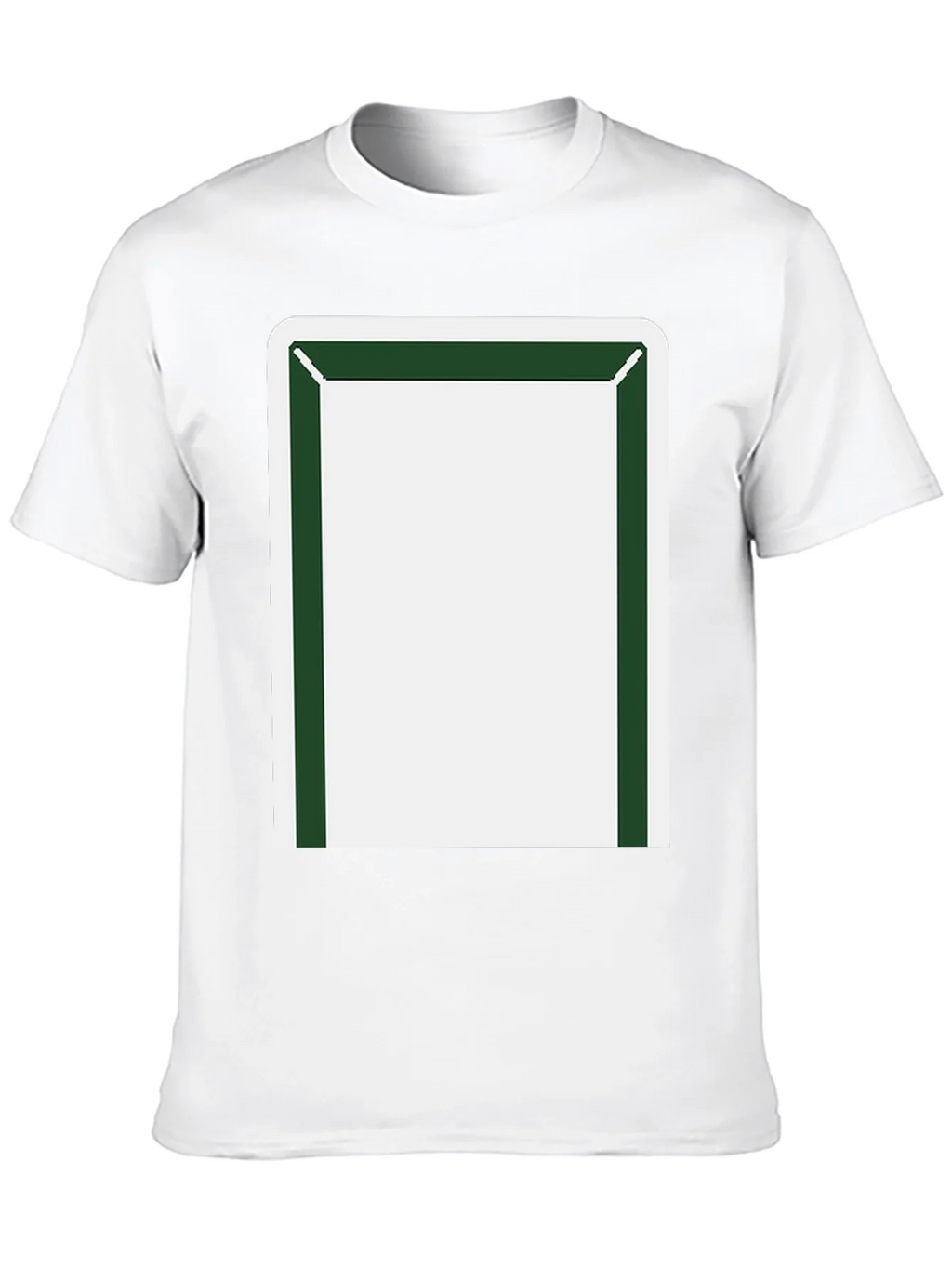 Minimalist Block T-Shirt - Black with Green & White Design product image 9