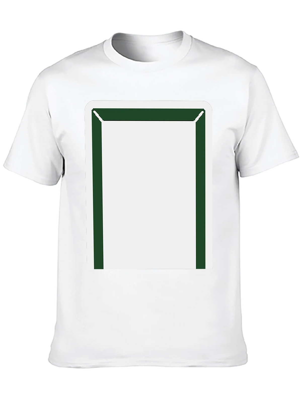Minimalist Block T-Shirt - Black with Green & White Design product image 9