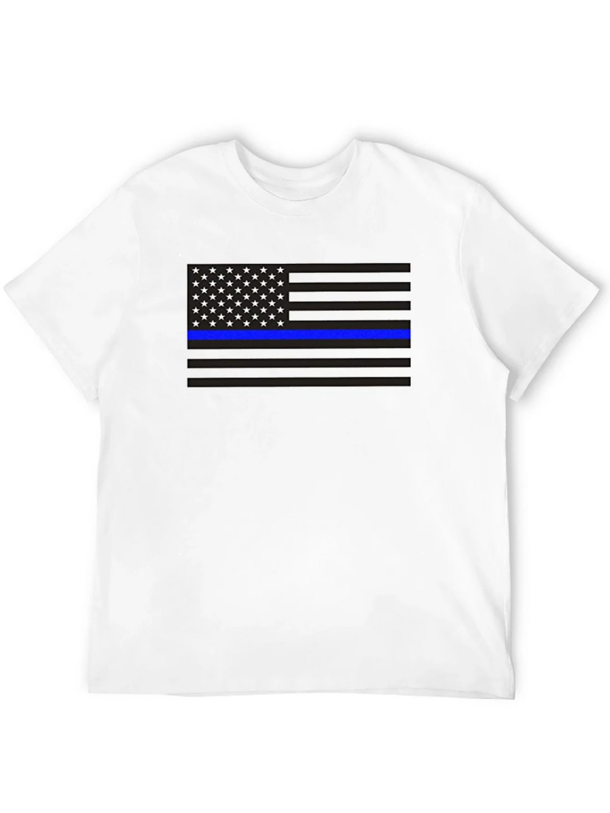 Thin Blue Line American Flag Graphic Tee product image 11