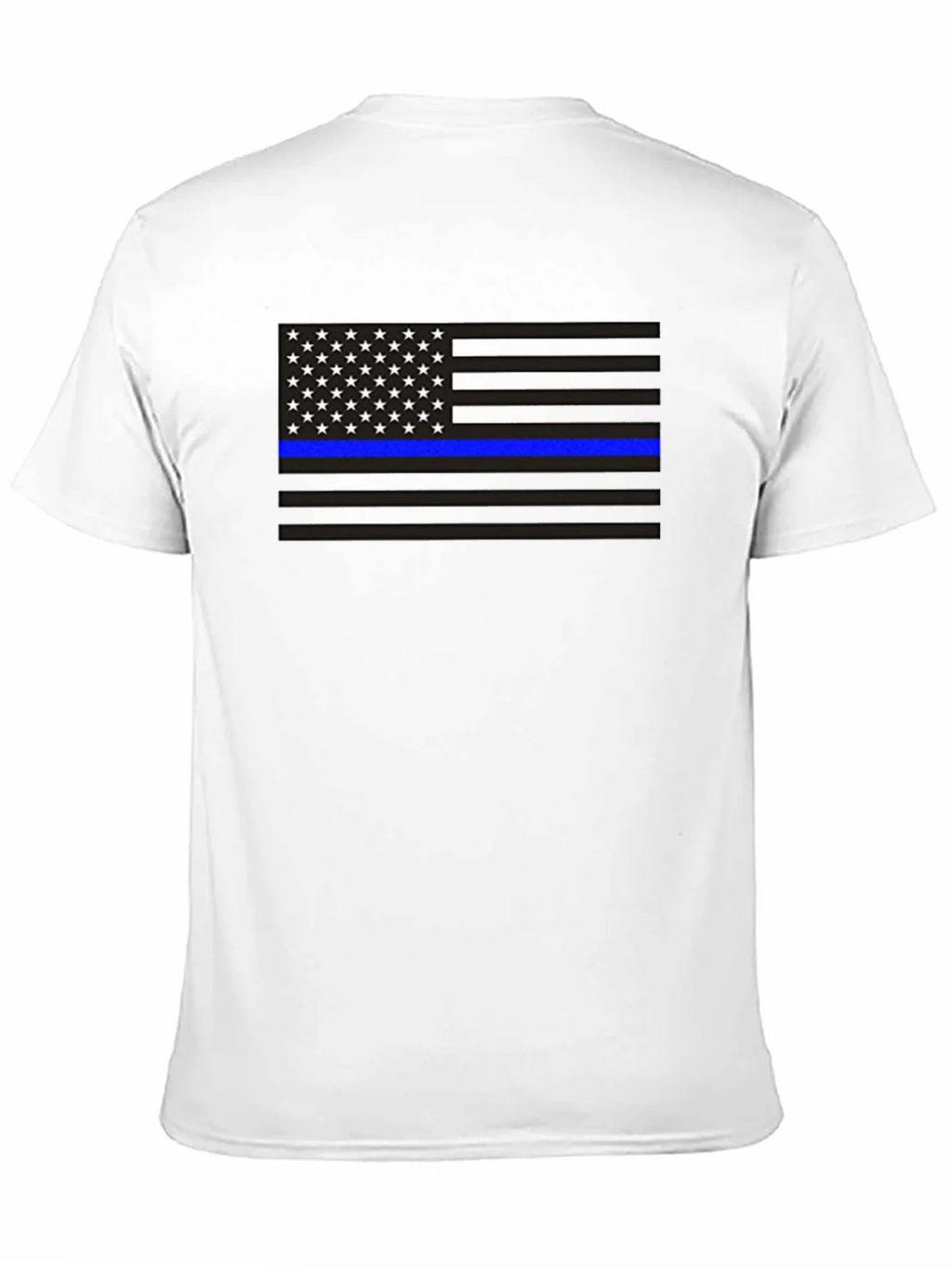 Thin Blue Line American Flag Graphic Tee product image 10
