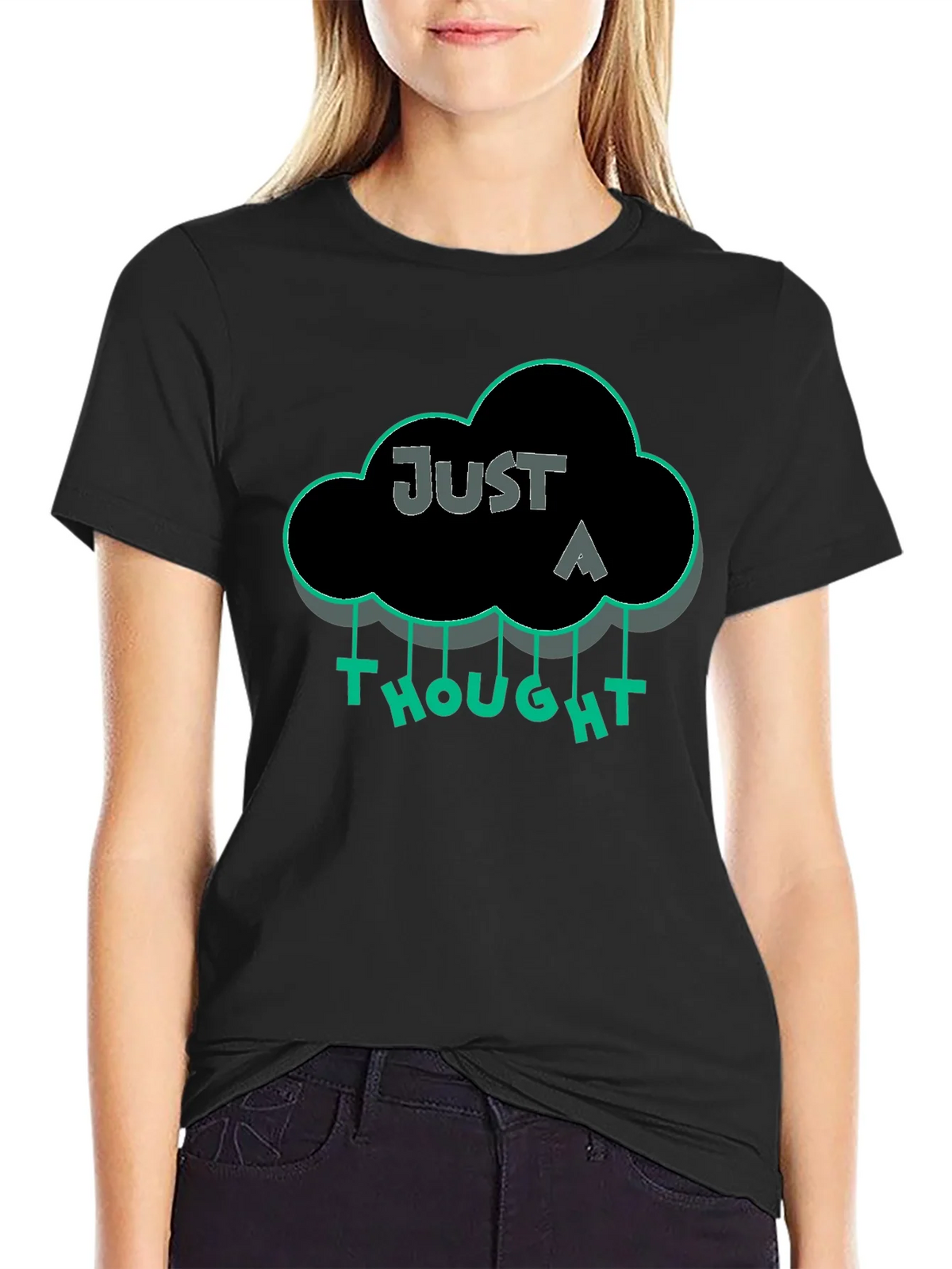 Just a Thought Graphic T-Shirt - Black product image 2