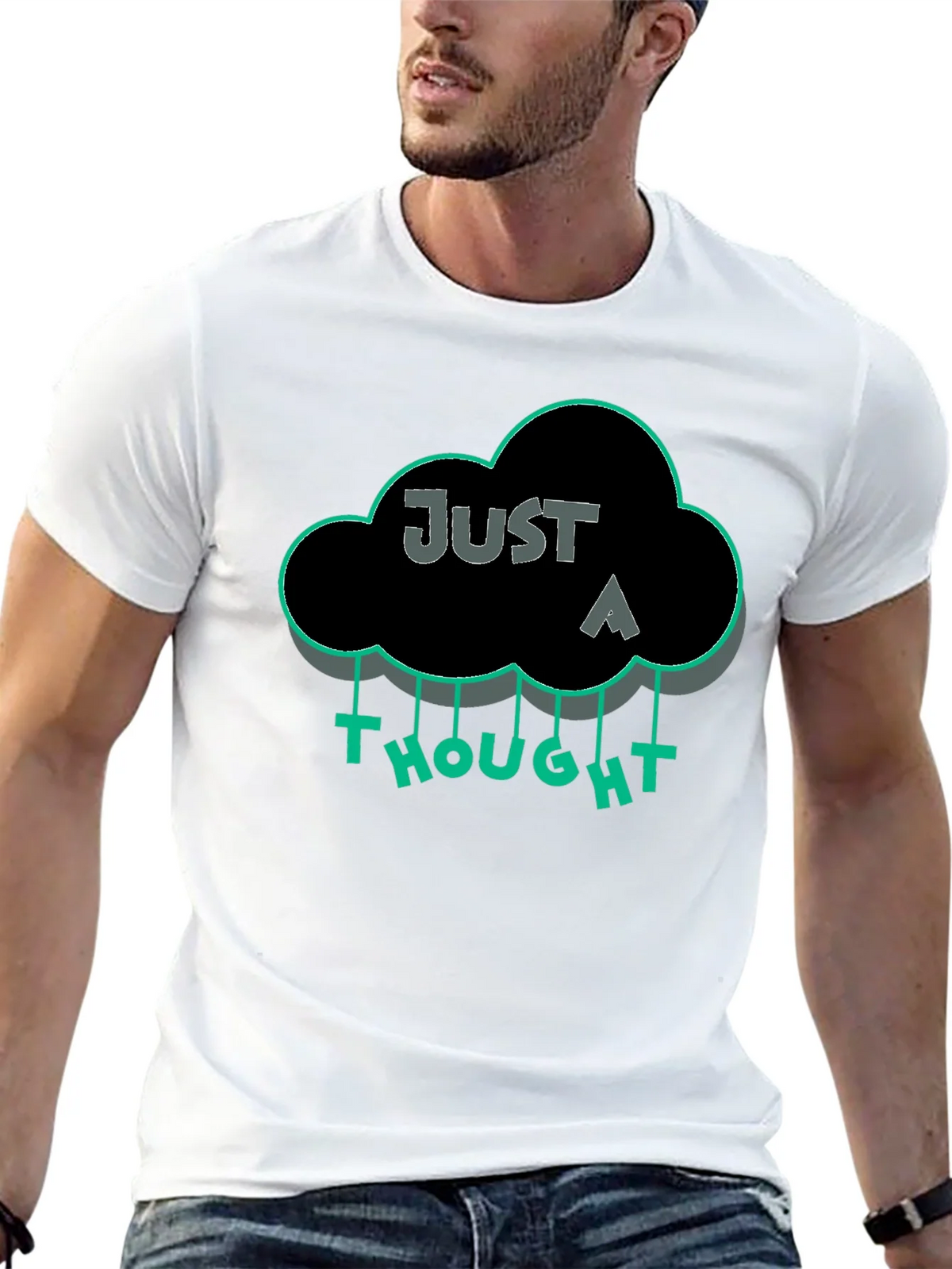 Just a Thought Graphic T-Shirt - Black product image 9