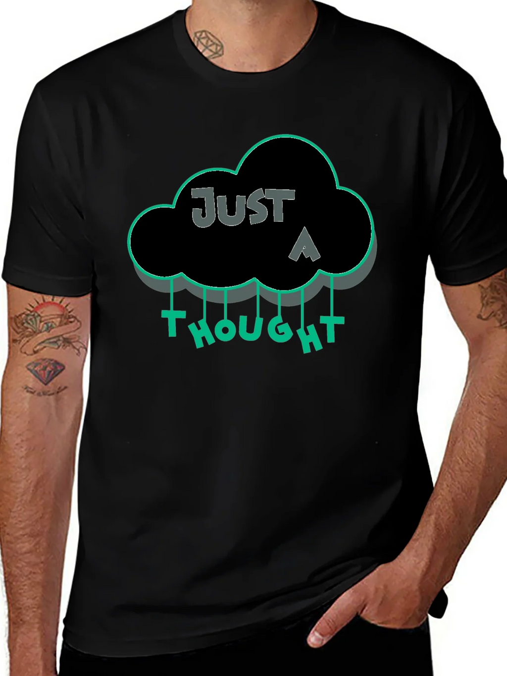 Just a Thought Graphic T-Shirt - Black product image 1