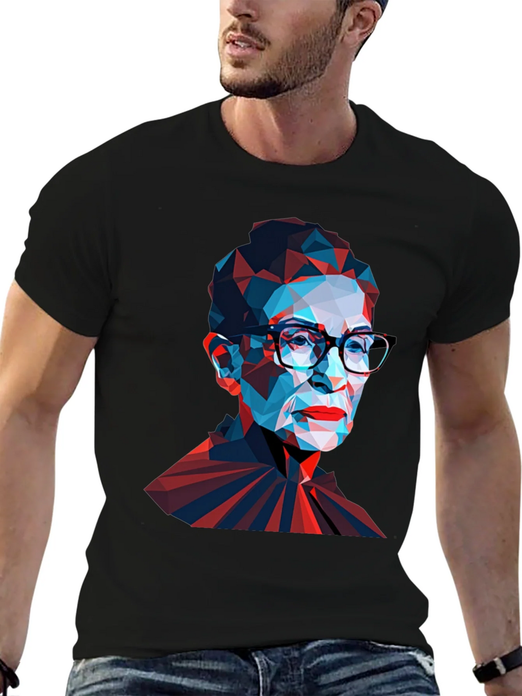 Geometric RBG T-Shirt - Black product image 6