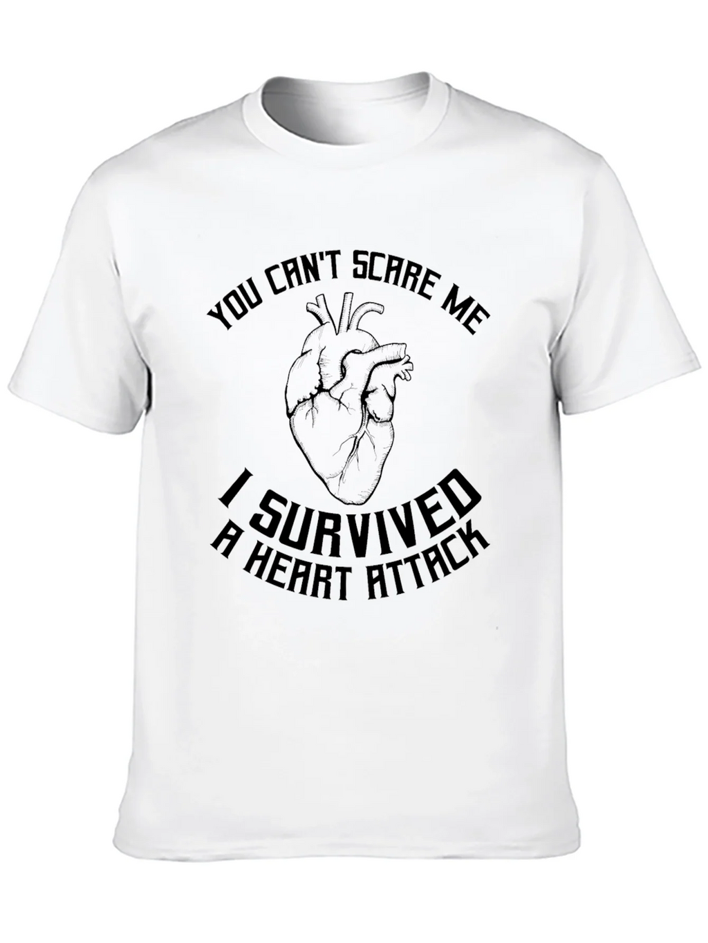 I Survived Heart Attack Black Graphic T-Shirt product image 9