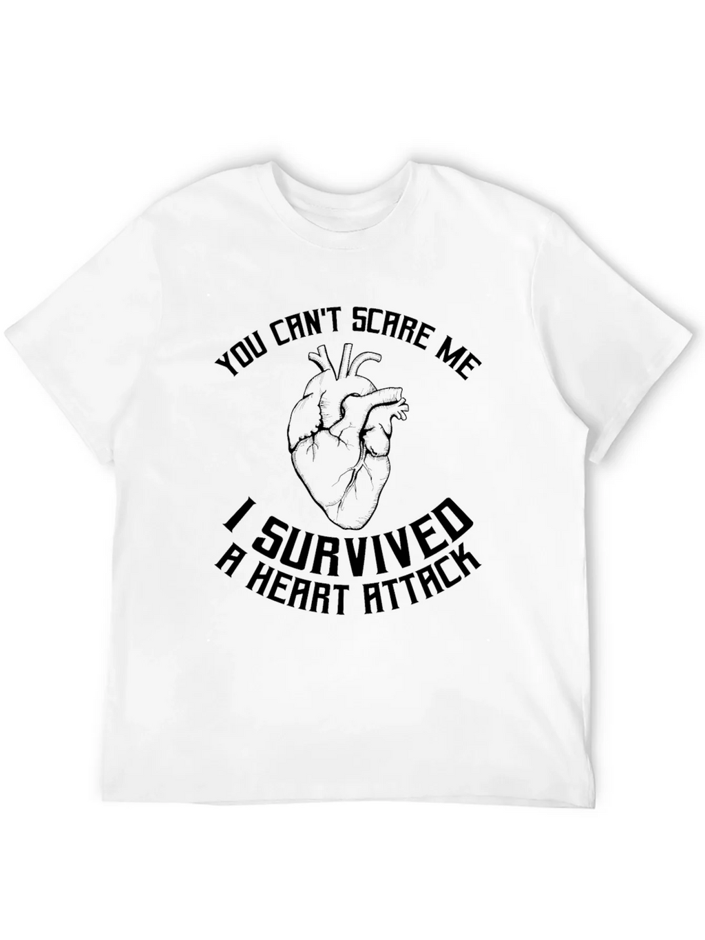 I Survived Heart Attack Black Graphic T-Shirt product image 11