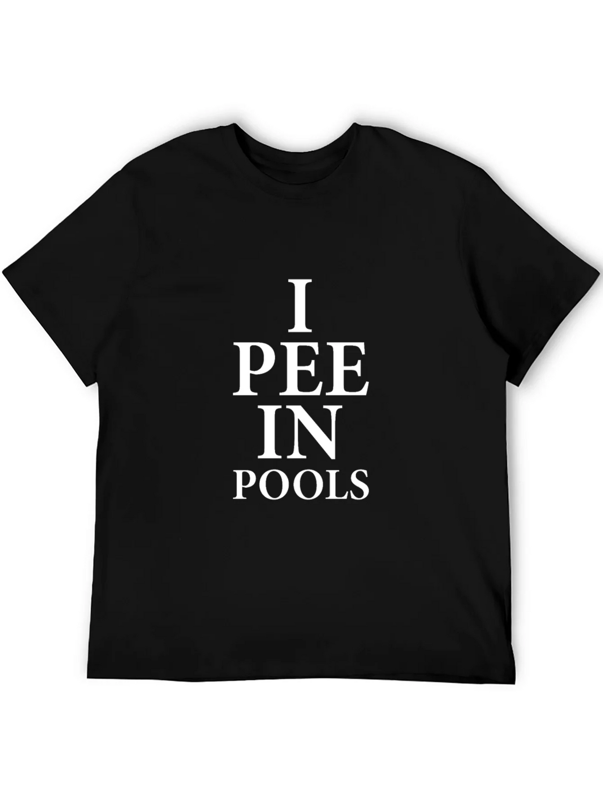 I Pee In Pools Mens Black T-Shirt product image 2