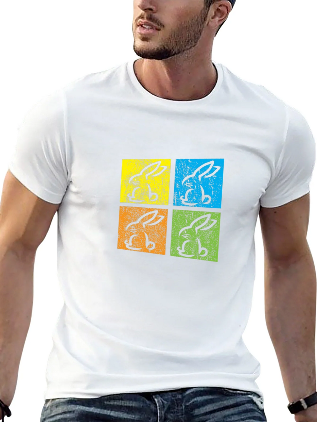 Retro Easter Bunny Pop Art T-Shirt product image 12