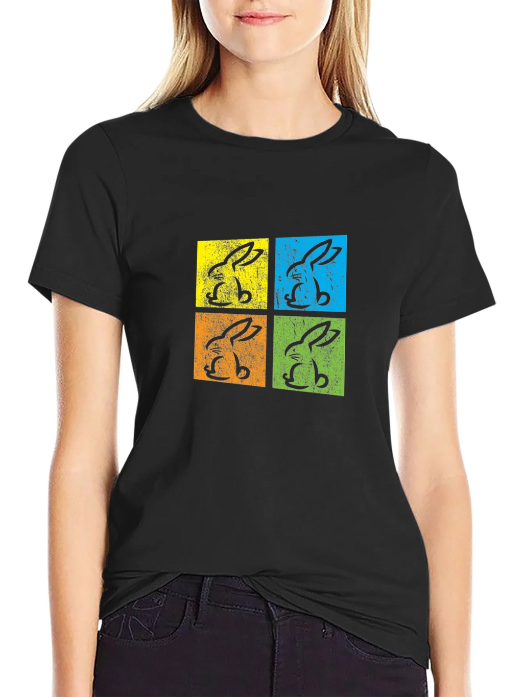 Retro Easter Bunny Pop Art T-Shirt product image 2