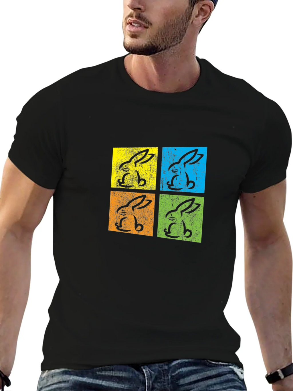 Retro Easter Bunny Pop Art T-Shirt product image 6