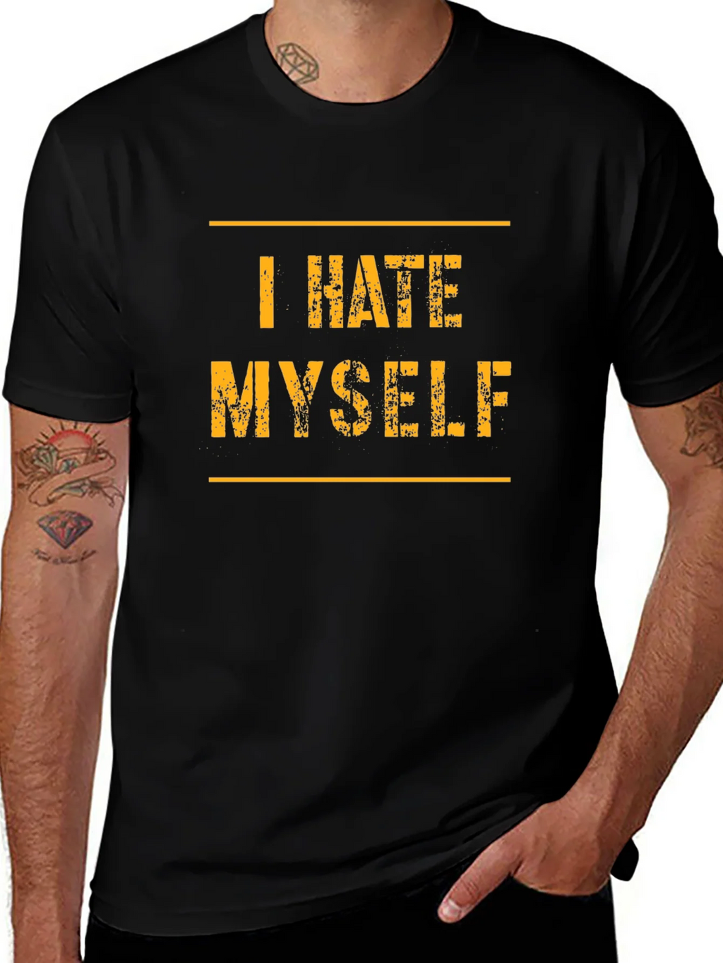 I Hate Myself T-Shirt - Black Graphic Tee product image 1