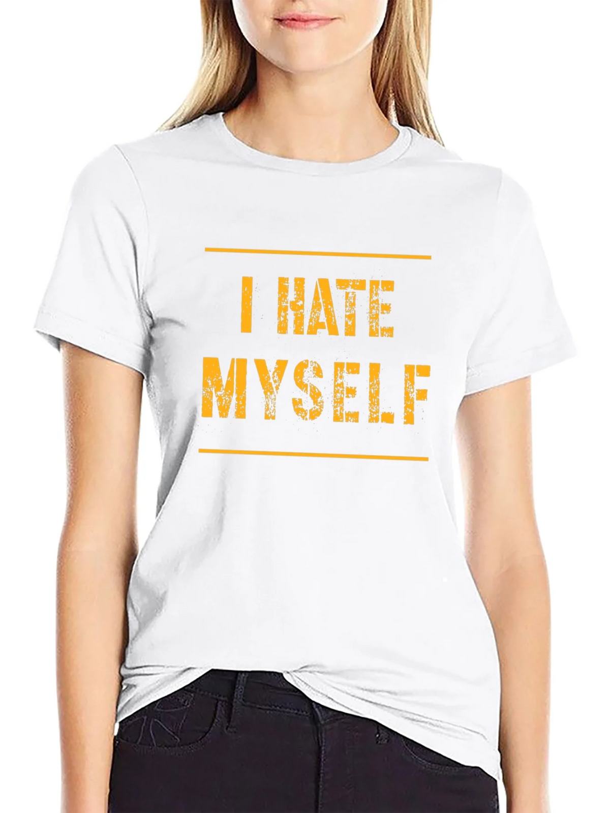 I Hate Myself T-Shirt - Black Graphic Tee product image 8