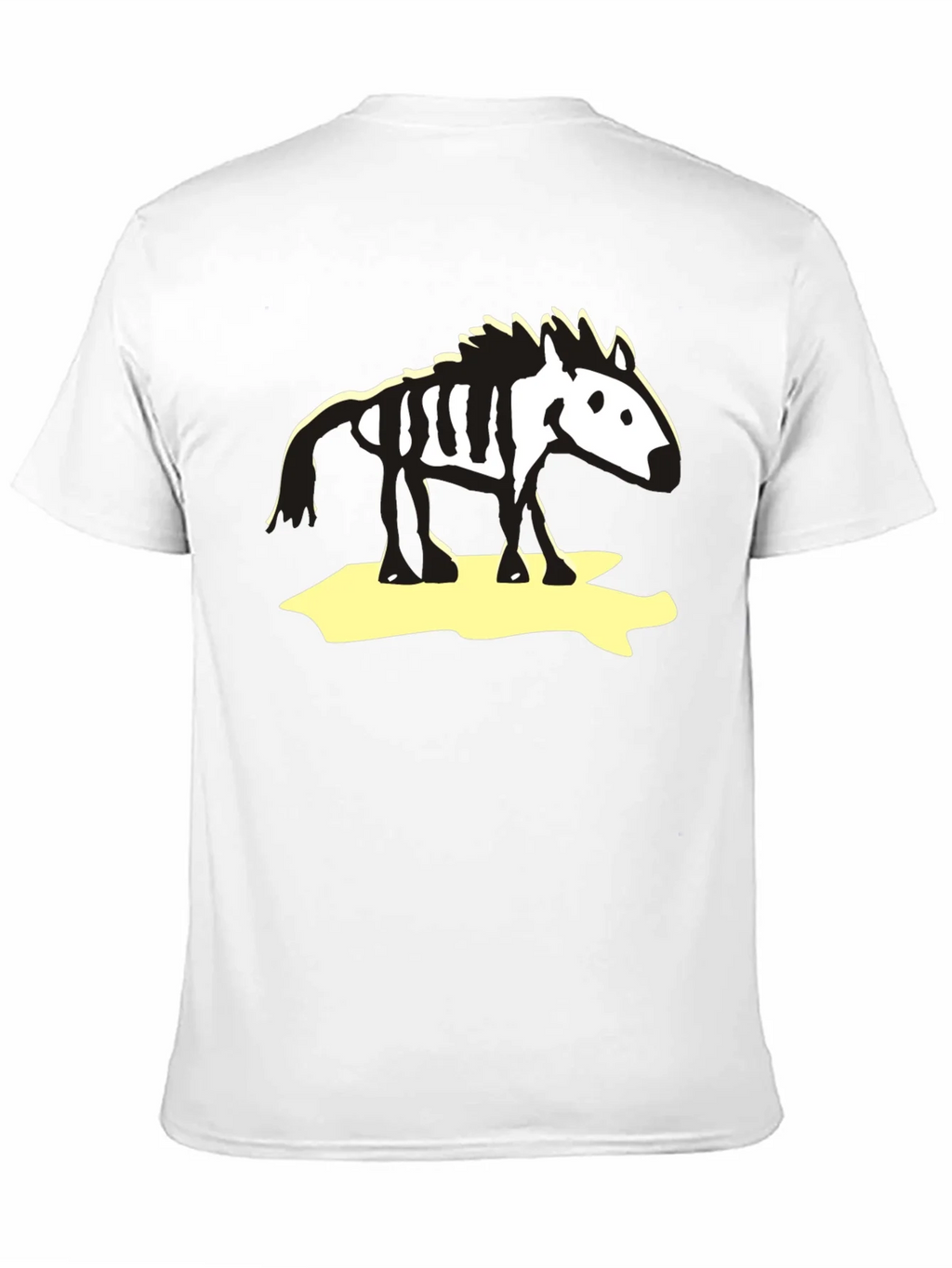 Zebra Skeleton Graphic Tee - Black Cotton T-Shirt product image 10
