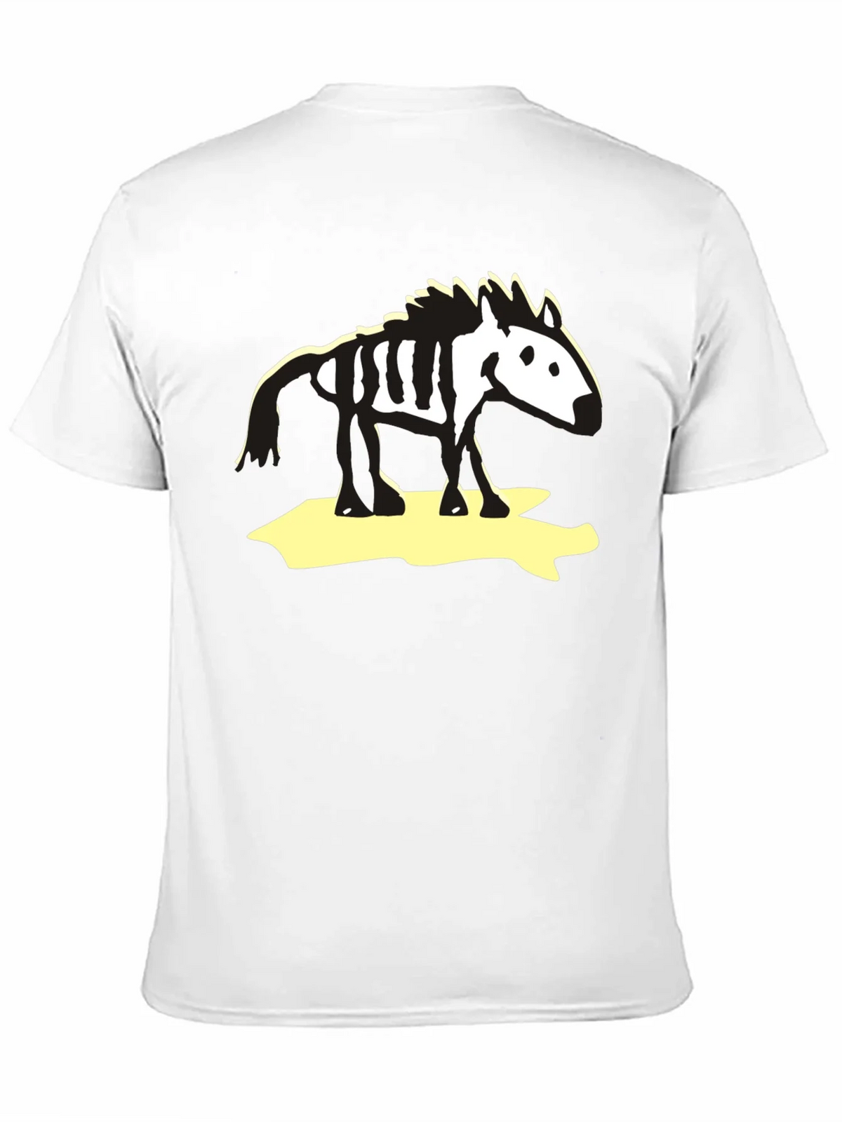 Zebra Skeleton Graphic Tee - Black Cotton T-Shirt product image 10