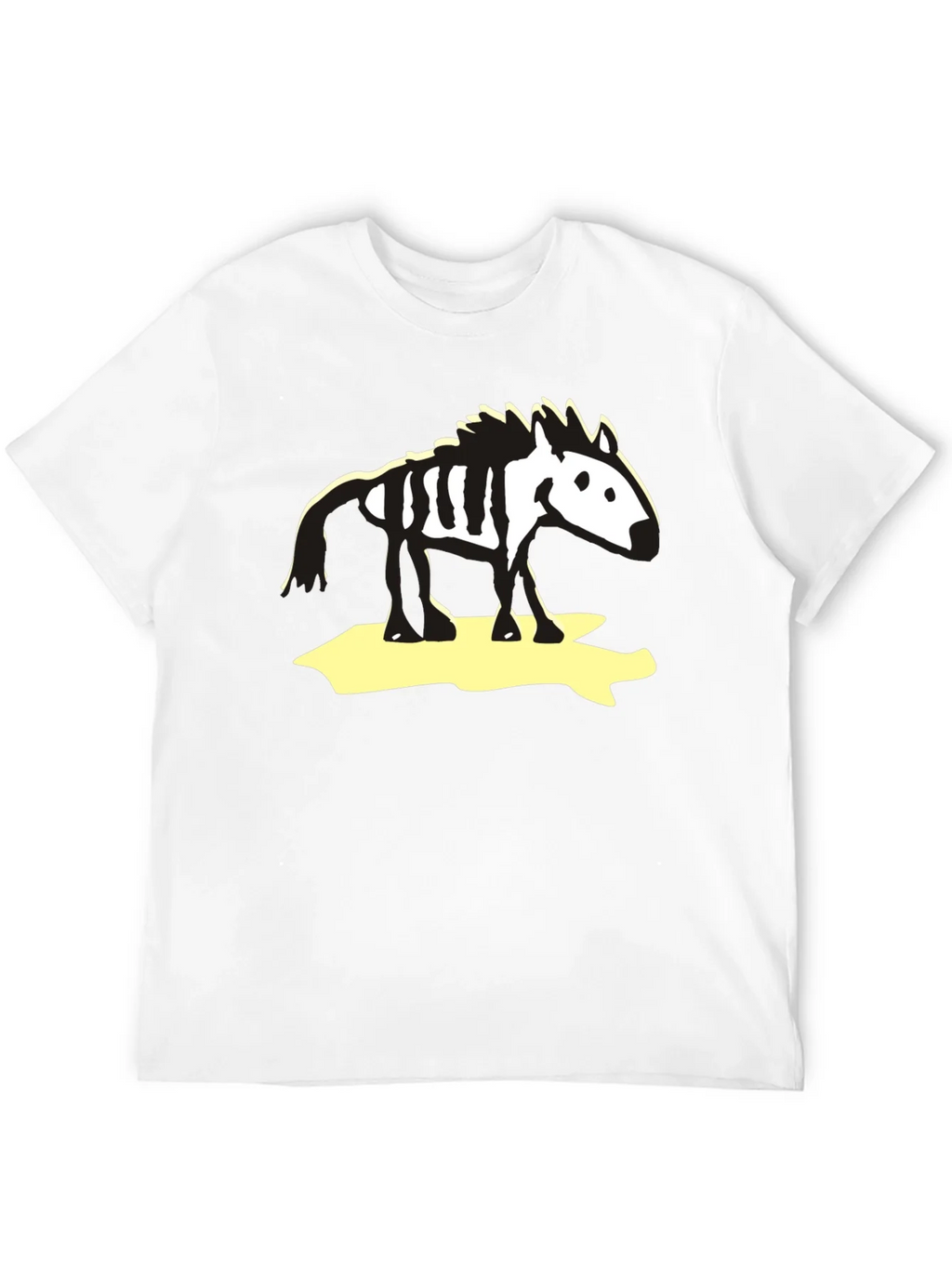 Zebra Skeleton Graphic Tee - Black Cotton T-Shirt product image 11