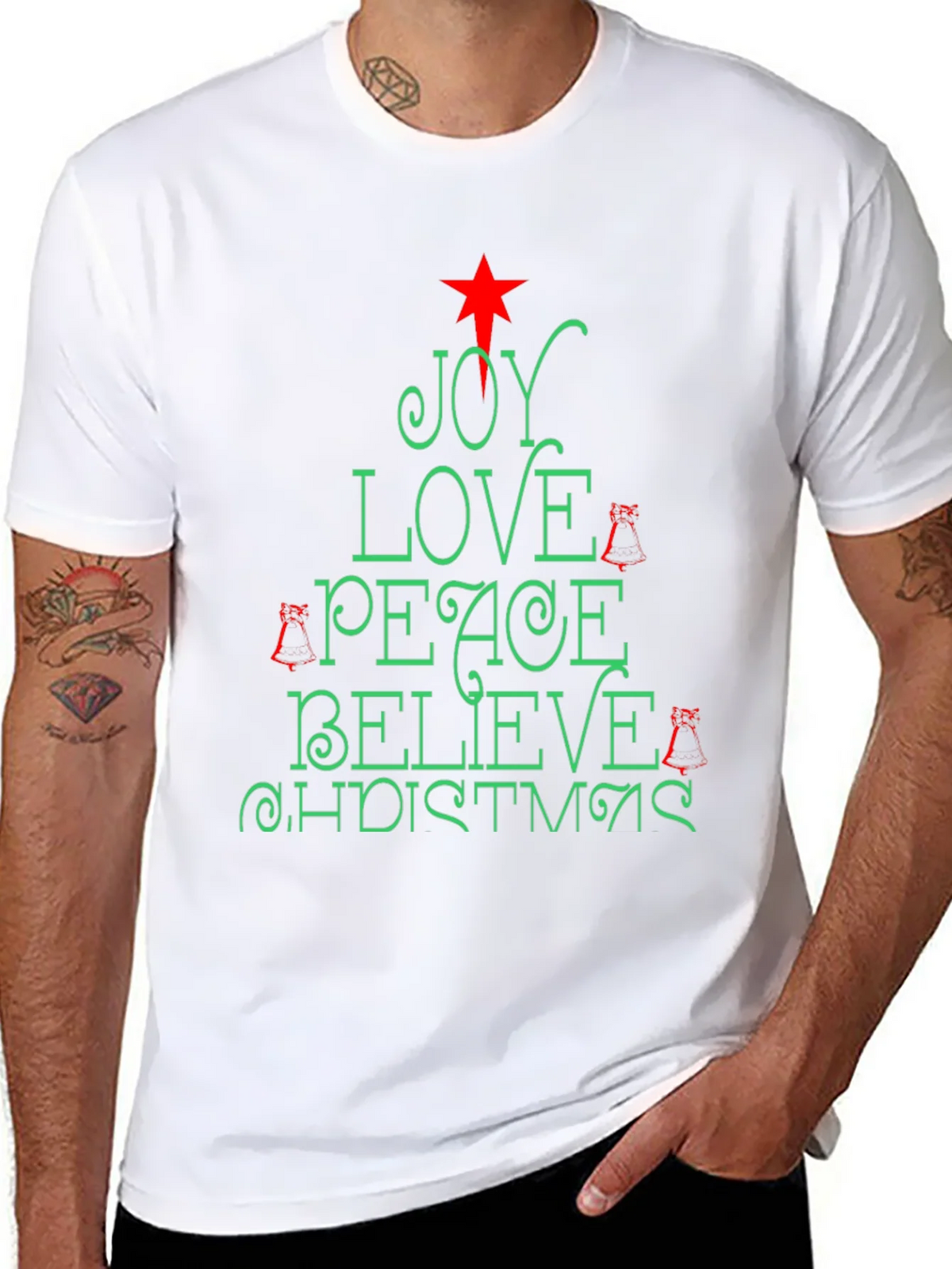 Holiday Christmas Joy Love Peace Tee product image 5