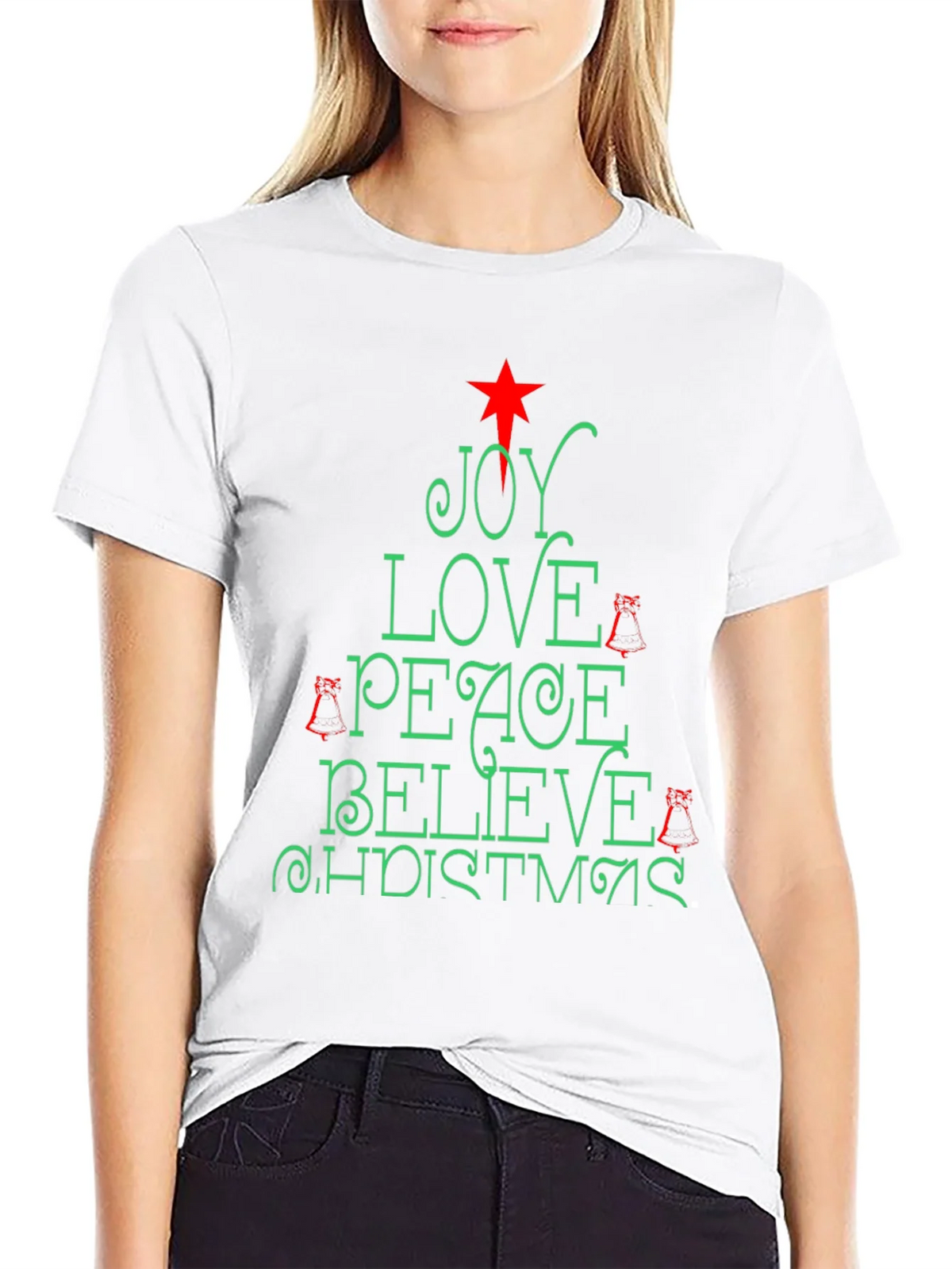 Holiday Christmas Joy Love Peace Tee product image 6
