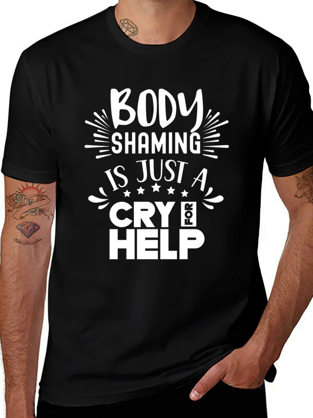 Body Shaming Cry for Help T-Shirt product image 1