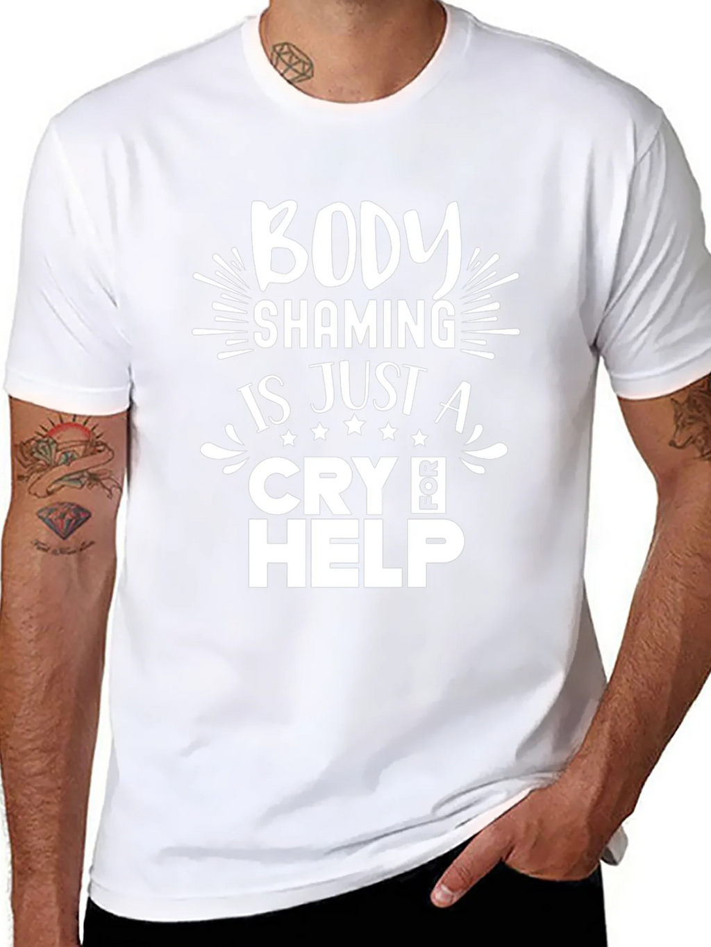 Body Shaming Cry for Help T-Shirt product image 7