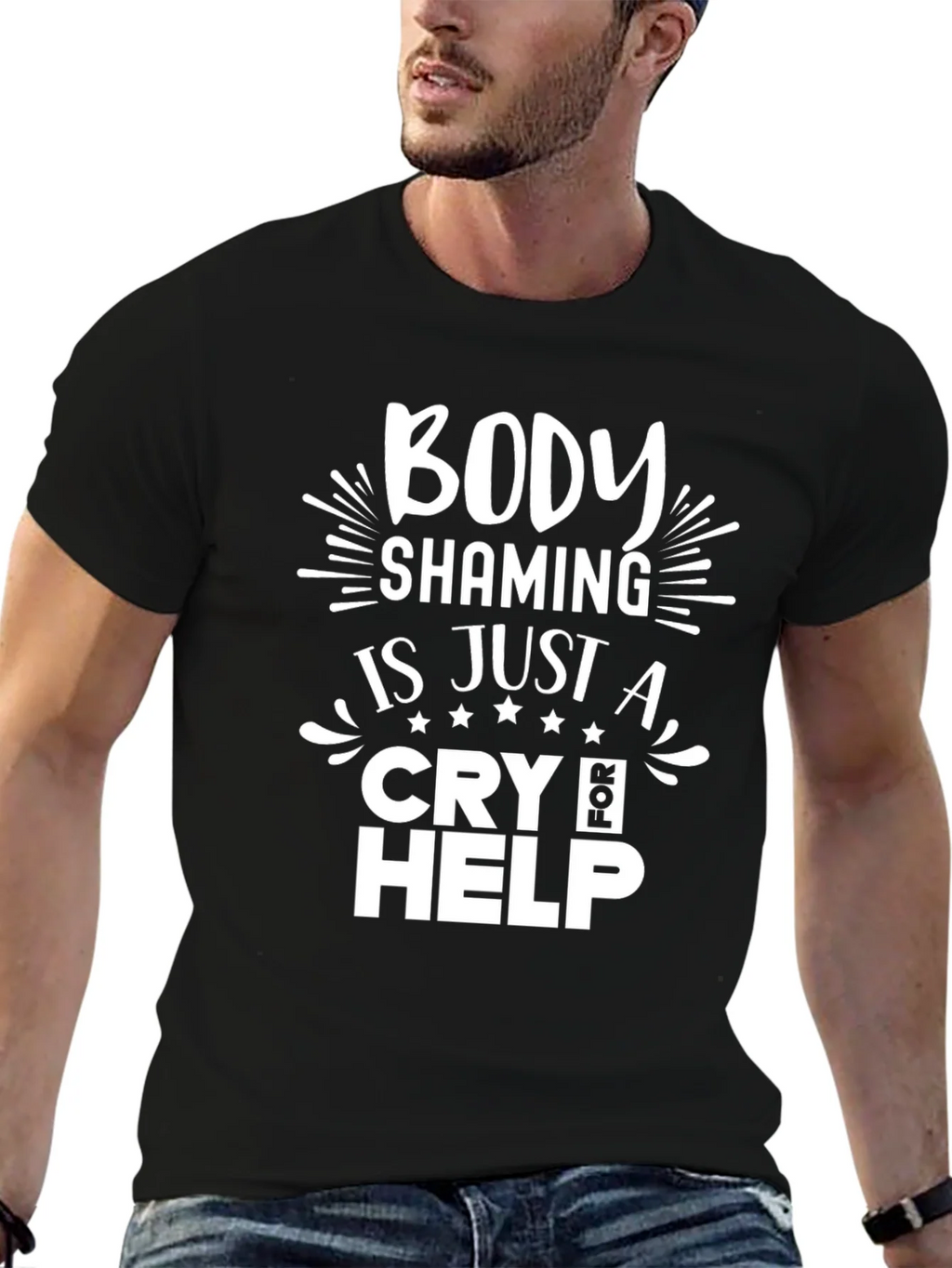 Body Shaming Cry for Help T-Shirt product image 6