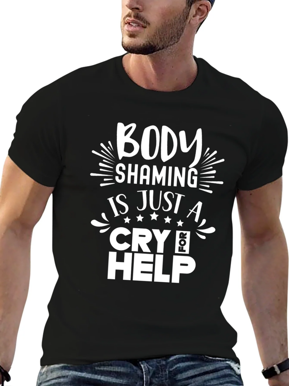 Body Shaming Cry for Help T-Shirt product image 6