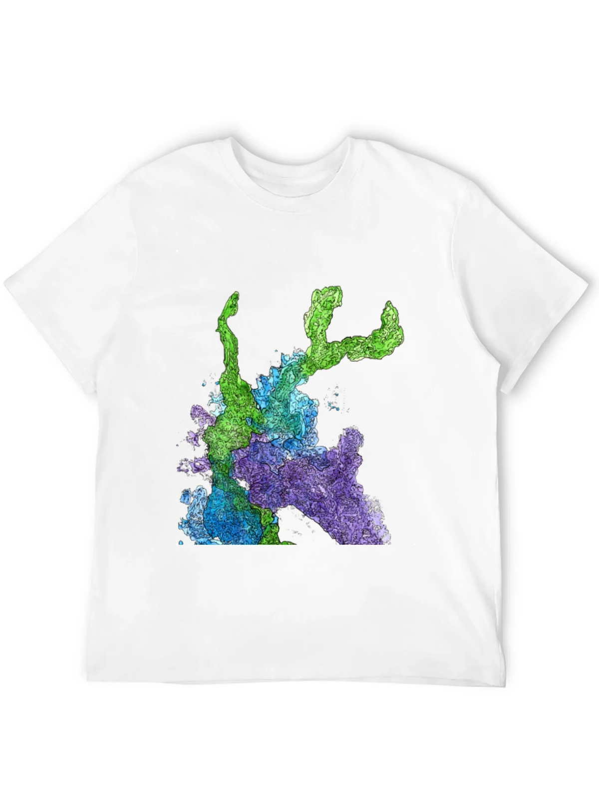 Abstract Art Graphic Print T-Shirt - Mens Black Tee product image 11