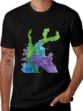 Abstract Art Graphic Print T-Shirt - Mens Black Tee product image 1